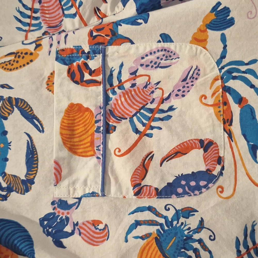 Printfresh Seafood Boil Button Down Pajama Shirt … - image 3